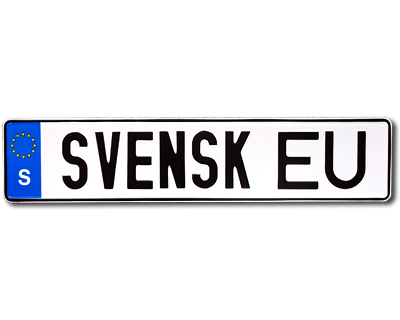 03a. Schwedisches EU-Schild blau 520 mm